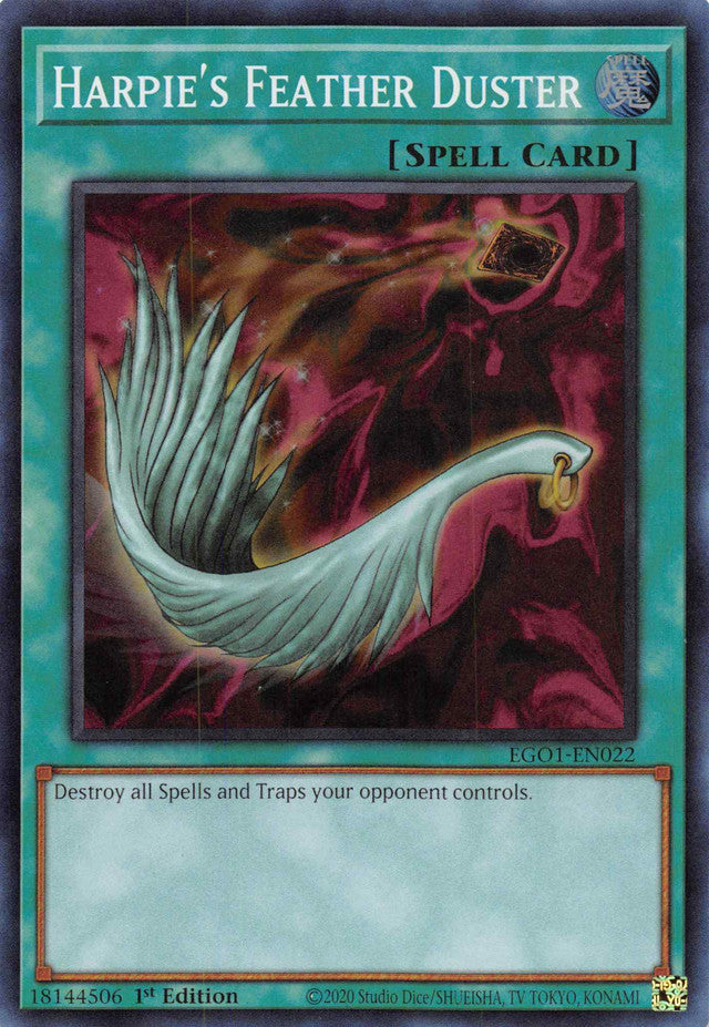 Harpie's Feather Duster [EGO1-EN022] Super Rare | Chromatic Games