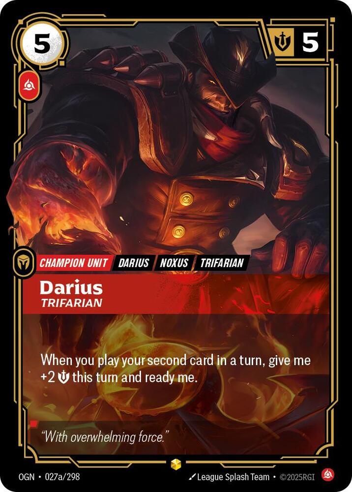 Darius - Trifarian 027a/298 (Origins)  - Foil | Chromatic Games