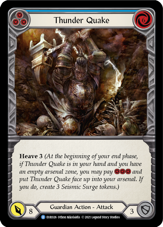 Thunder Quake (Blue) [EVR026] (Everfest)  1st Edition Rainbow Foil | Chromatic Games