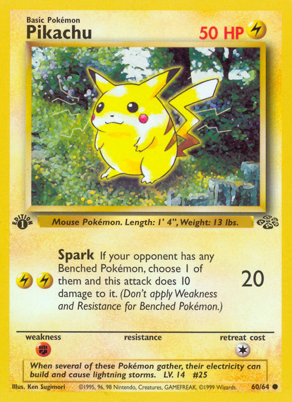 Pikachu (60/64) [Jungle 1st Edition] | Chromatic Games