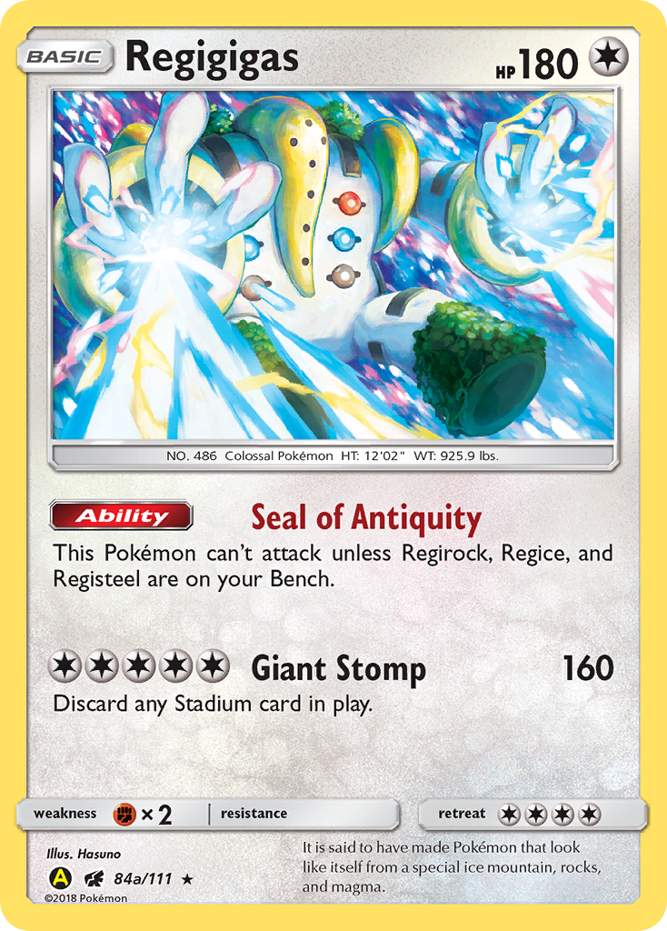 Regigigas (84a/111) (Alternate Art Promo) [Sun & Moon: Crimson Invasion] | Chromatic Games