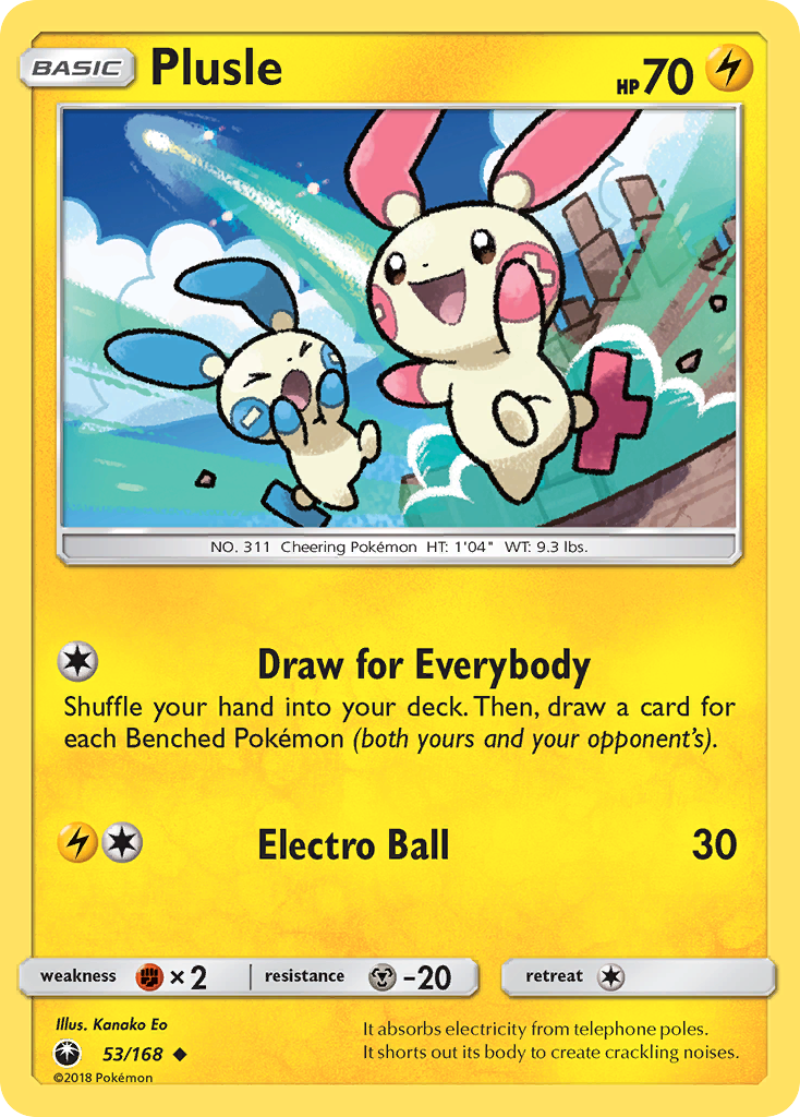Plusle (53/168) [Sun & Moon: Celestial Storm] | Chromatic Games