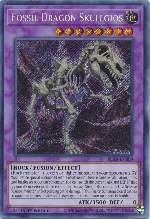 Fossil Dragon Skullgios [BLAR-EN009] Secret Rare | Chromatic Games