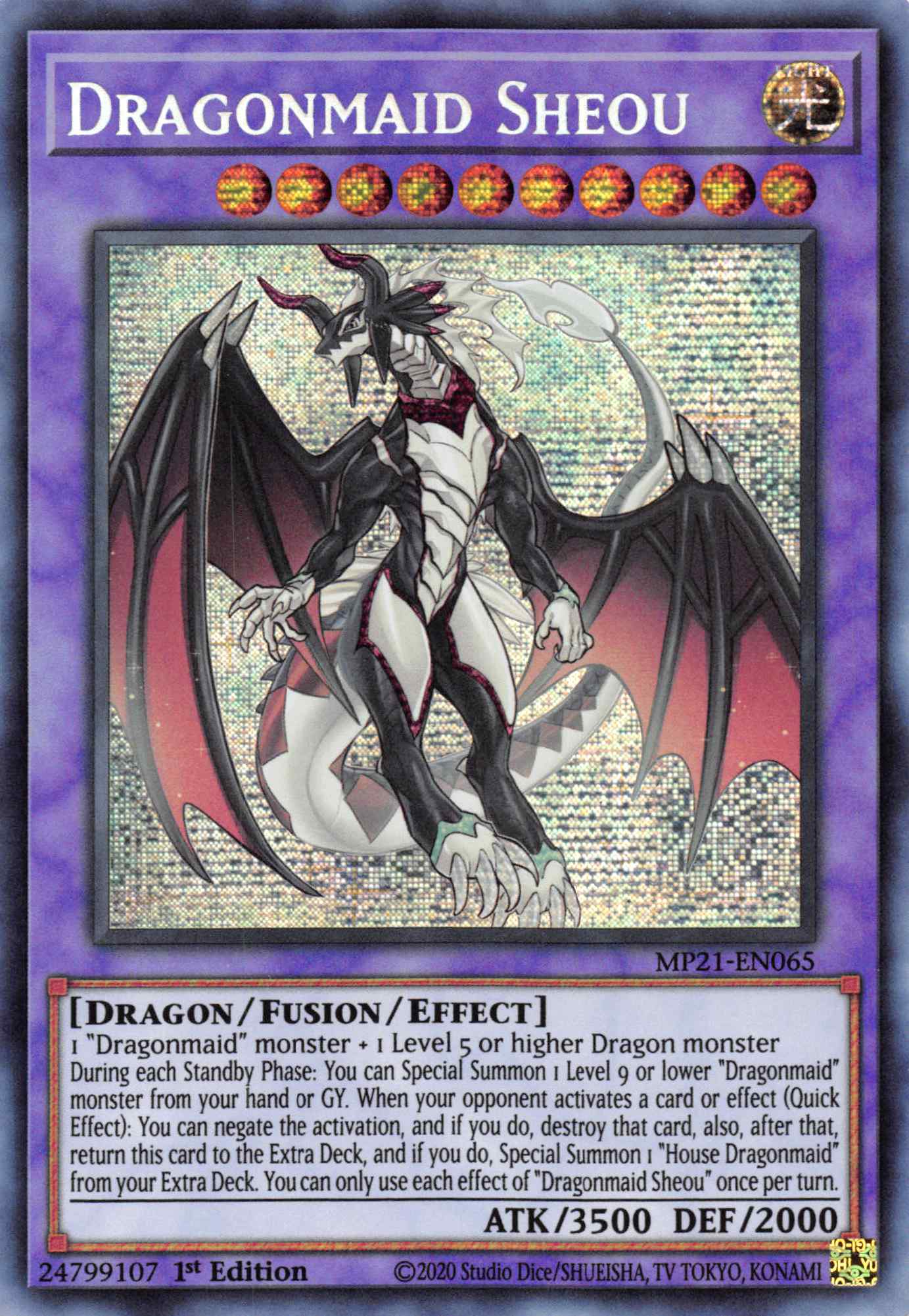 Dragonmaid Sheou [MP21-EN065] Prismatic Secret Rare | Chromatic Games