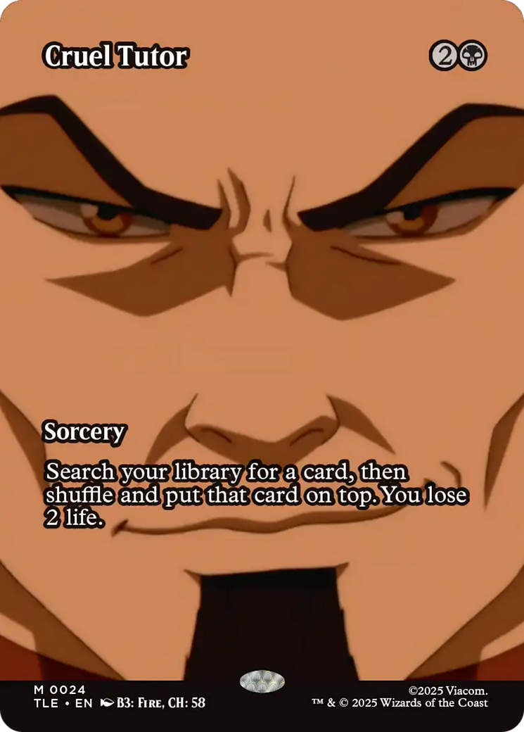 Cruel Tutor (Borderless) [Avatar: The Last Airbender: Eternal-Legal] | Chromatic Games