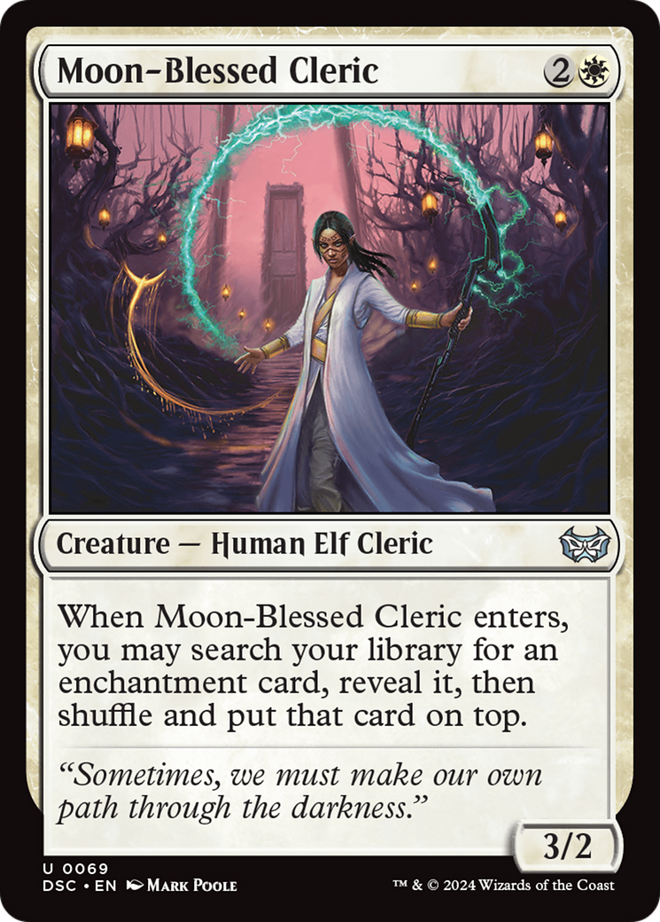 Moon-Blessed Cleric [Duskmourn: House of Horror Commander] | Chromatic Games