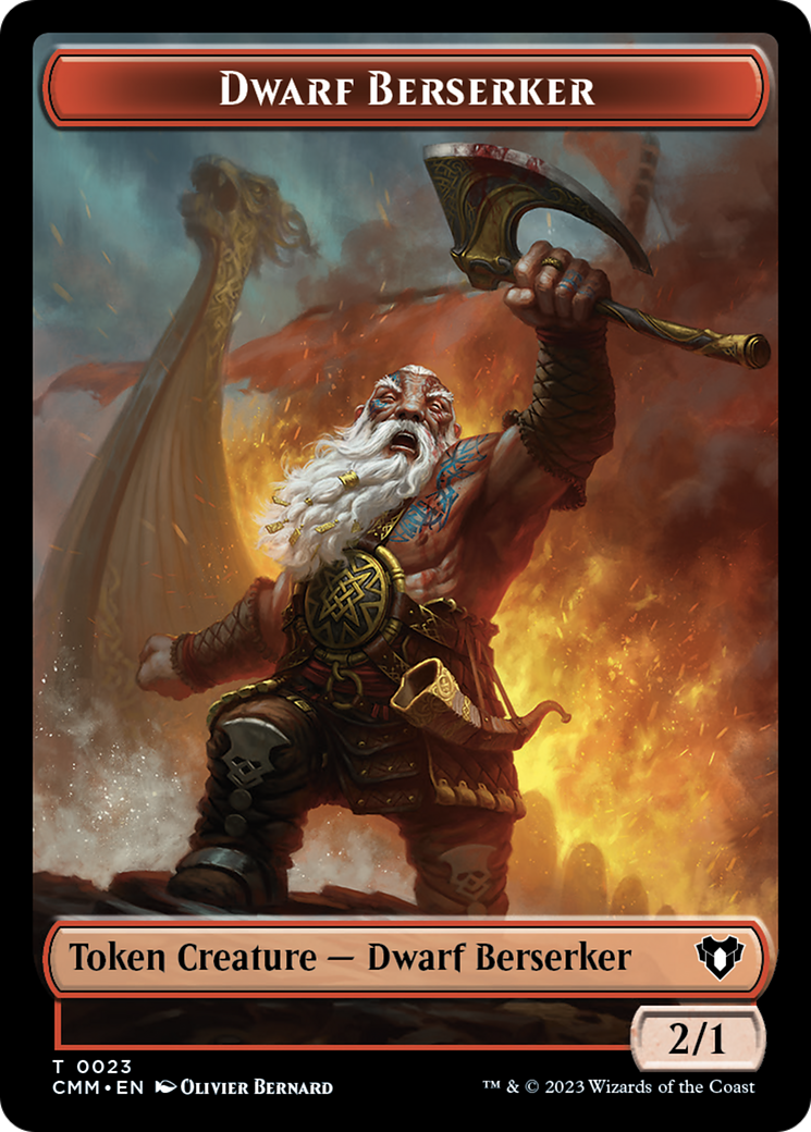 Dwarf Berserker Token [Commander Masters Tokens] | Chromatic Games