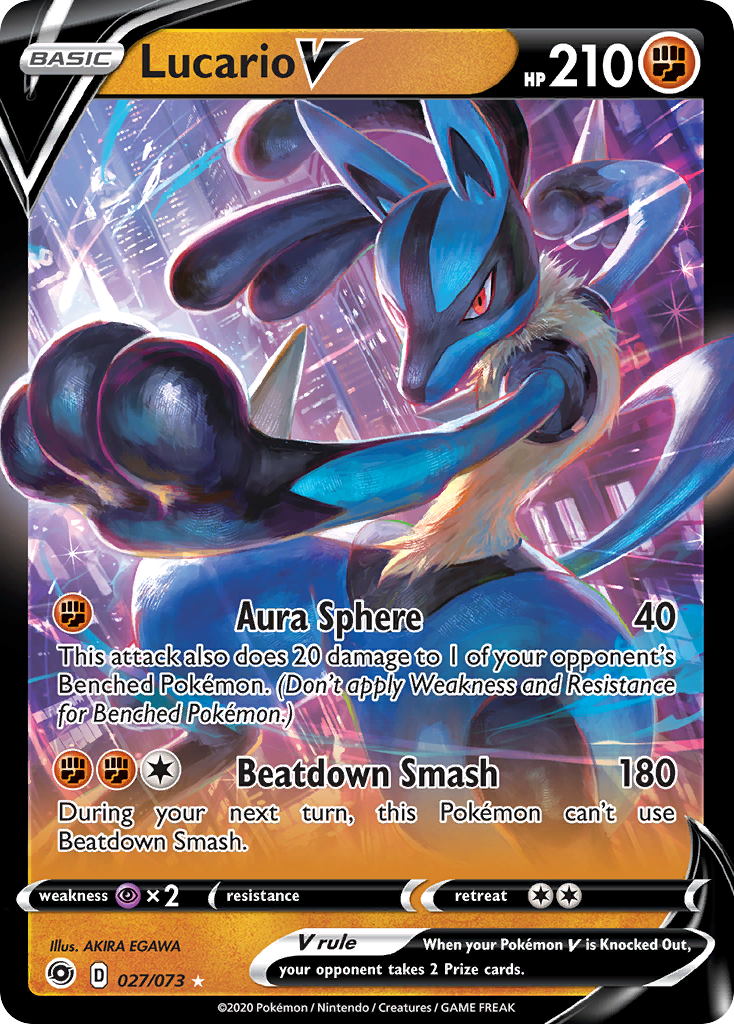 Lucario V (027/073) [Sword & Shield: Champion's Path] | Chromatic Games