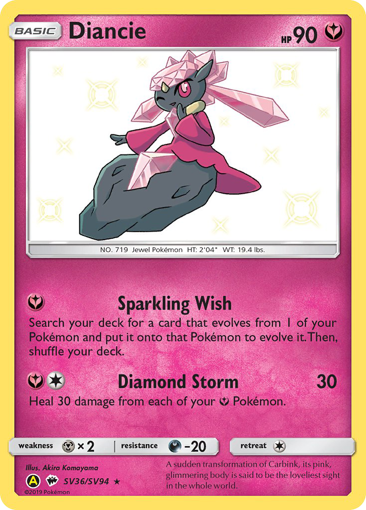 Diancie (SV36/SV94) [Sun & Moon: Hidden Fates - Shiny Vault] | Chromatic Games