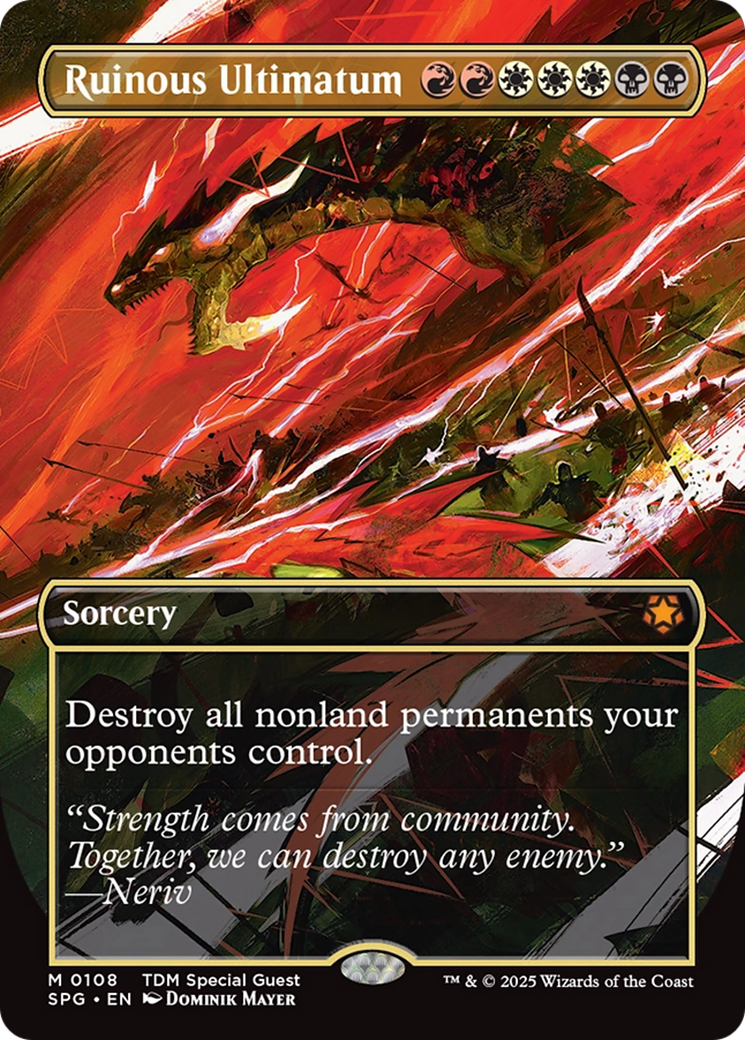 Ruinous Ultimatum (Borderless) [Tarkir: Dragonstorm Special Guests] | Chromatic Games