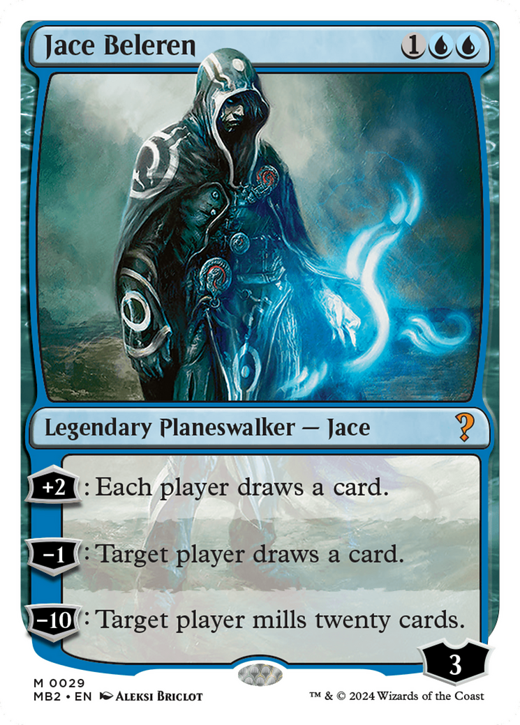 Jace Beleren (White Border) [Mystery Booster 2] | Chromatic Games