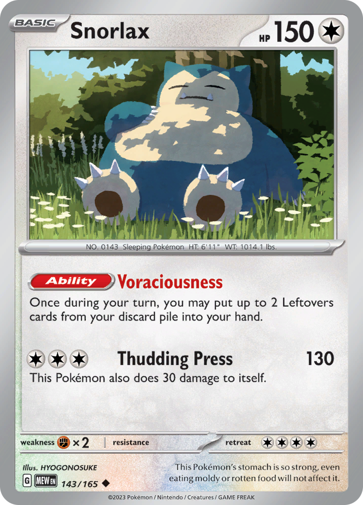 Snorlax (143/165) [Scarlet & Violet: 151] | Chromatic Games