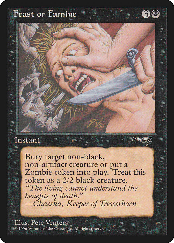 Feast or Famine (Face Pressed) [Alliances] | Chromatic Games