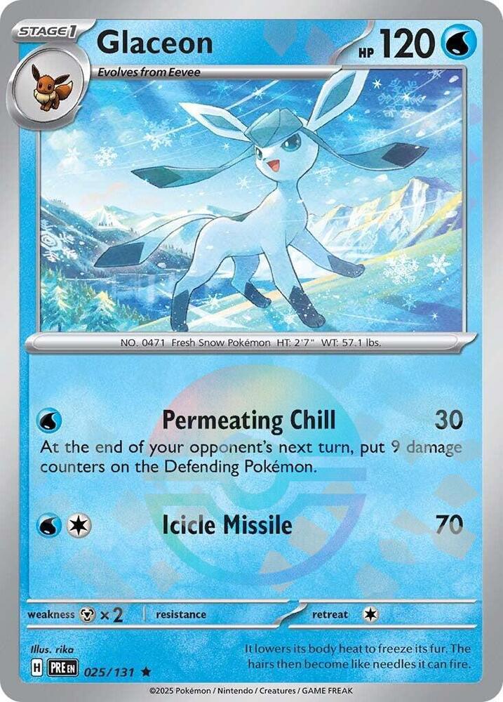 Glaceon (025/131) (Poke Ball Pattern) [Scarlet & Violet: Prismatic Evolutions] | Chromatic Games