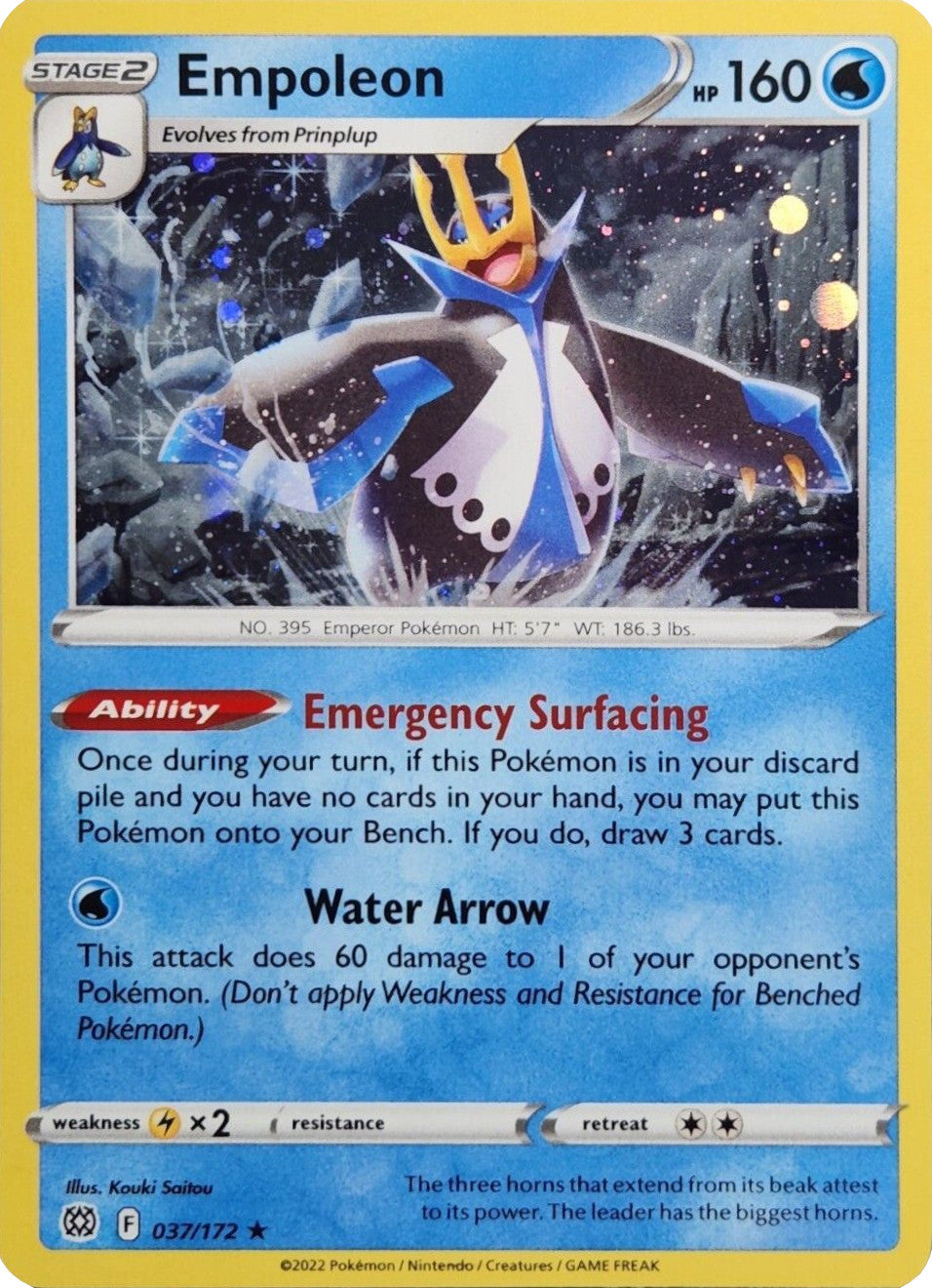 Empoleon (037/172) (Cosmos Holo) [Sword & Shield: Brilliant Stars] | Chromatic Games