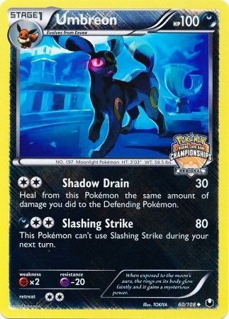 Umbreon (60/108) (Regional Championship Promo) [Black & White: Dark Explorers] | Chromatic Games