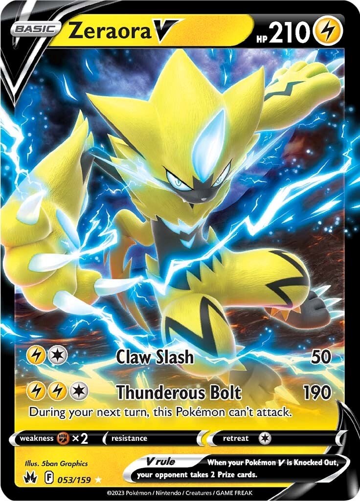 Zeraora V (053/159) [Sword & Shield: Crown Zenith] | Chromatic Games