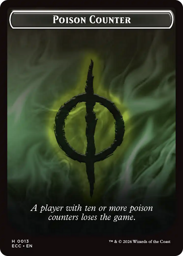 Saproling // Poison Counter Double-Sided Token [Lorwyn Eclipsed Tokens] | Chromatic Games