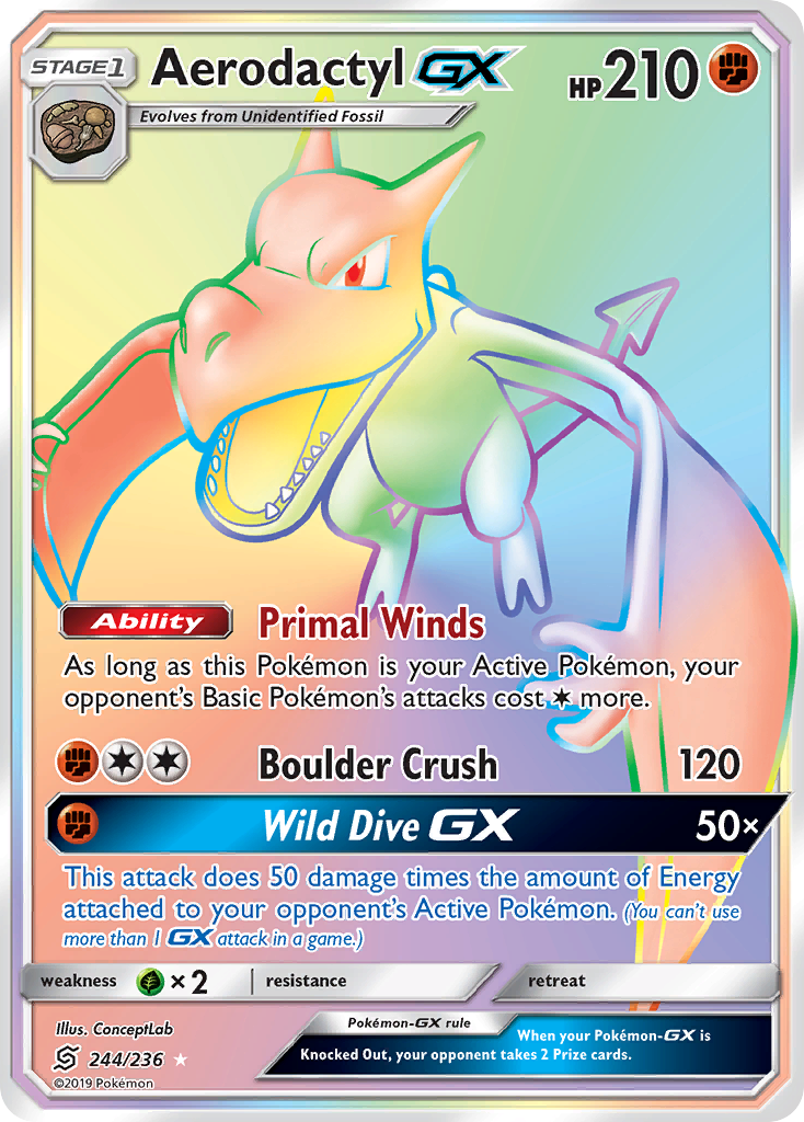 Aerodactyl GX (244/236) [Sun & Moon: Unified Minds] | Chromatic Games