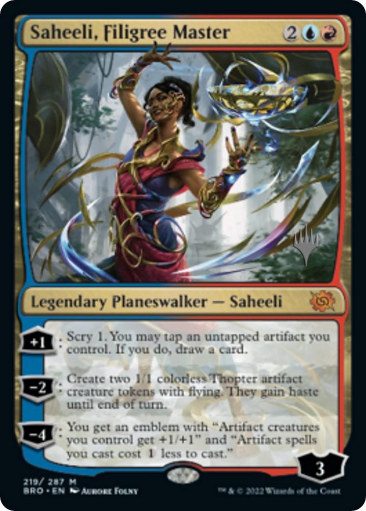 Saheeli, Filigree Master (Promo Pack) [The Brothers' War Promos] | Chromatic Games