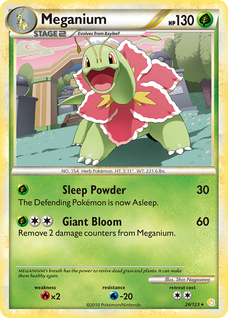 Meganium (26/123) [HeartGold & SoulSilver: Base Set] | Chromatic Games