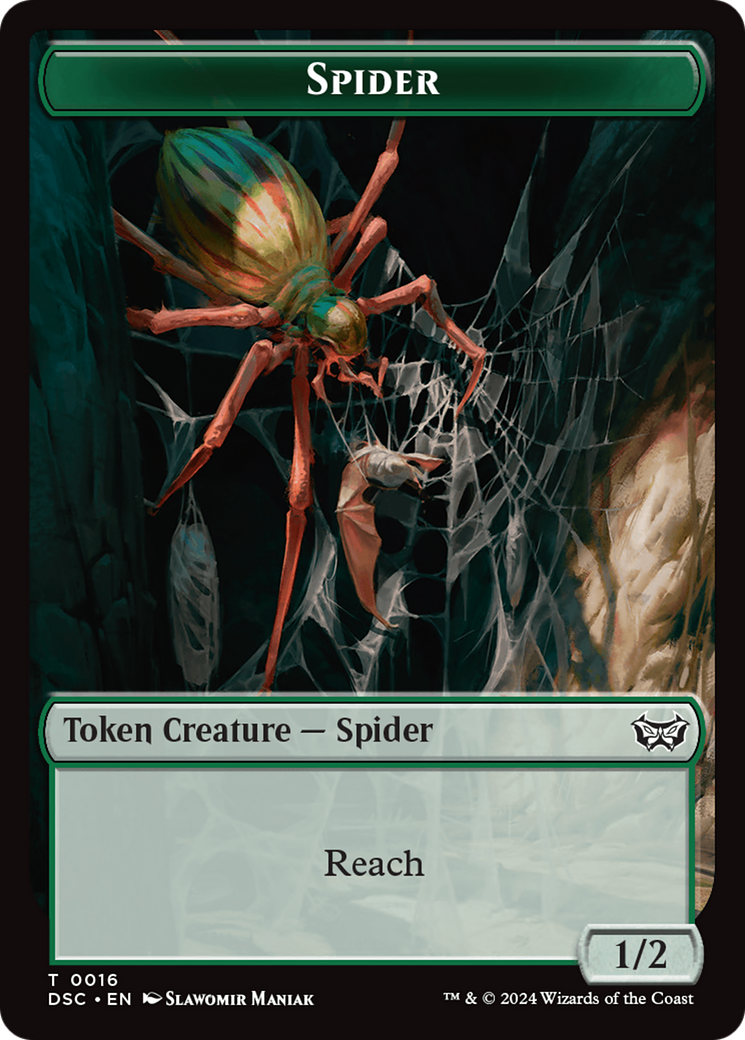 Treefolk // Spider Double-Sided Token [Duskmourn: House of Horror Commander Tokens] | Chromatic Games