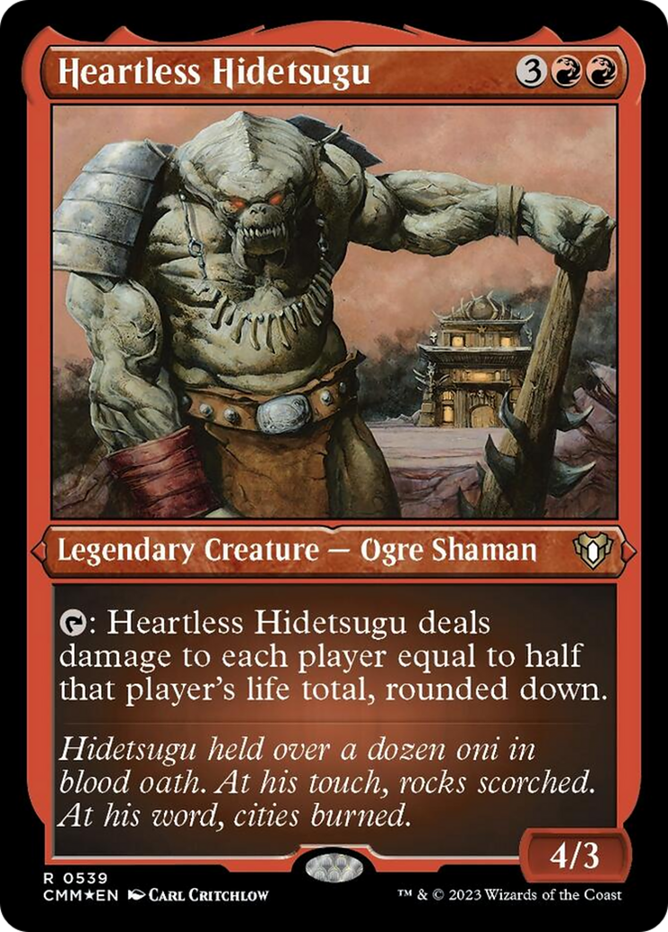 Heartless Hidetsugu (Foil Etched) [Commander Masters] | Chromatic Games