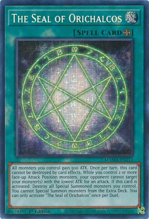 The Seal of Orichalcos [MAMA-EN111] Secret Pharaoh's Rare | Chromatic Games