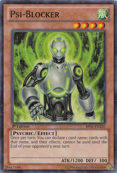 Psi-Blocker [BP01-EN220] Starfoil Rare | Chromatic Games