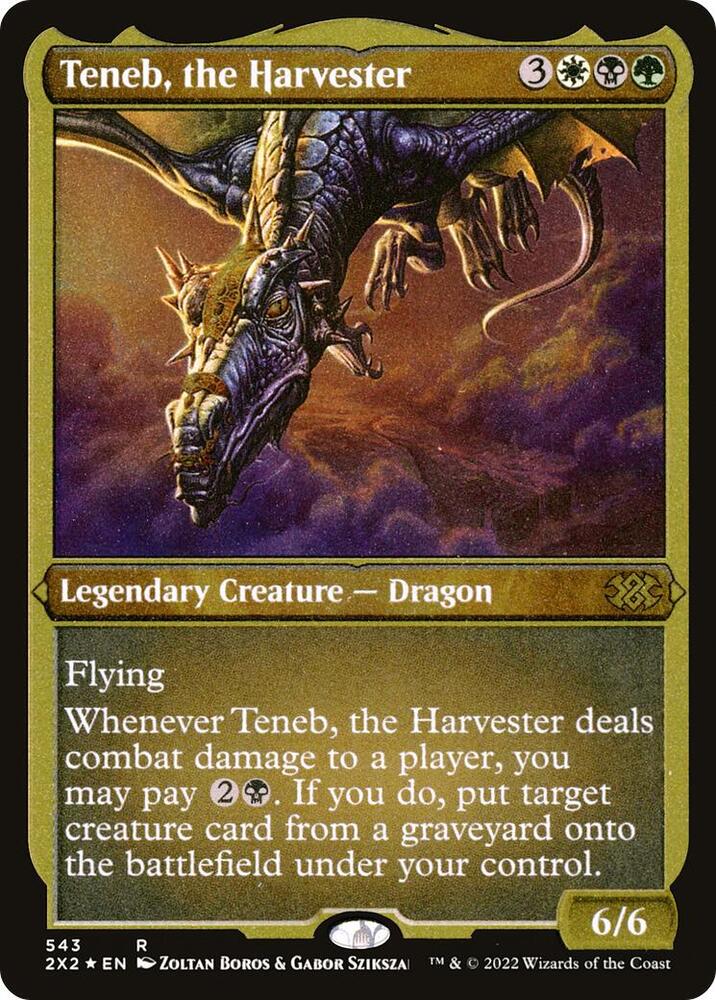 Teneb the Harvester Foil Etched 543 (Double Masters 2022)  - Foil | Chromatic Games