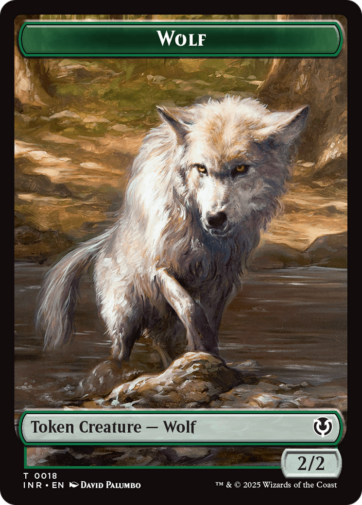 Wolf (0009) // Wolf (0018) Double-Sided Token [Innistrad Remastered Tokens] | Chromatic Games