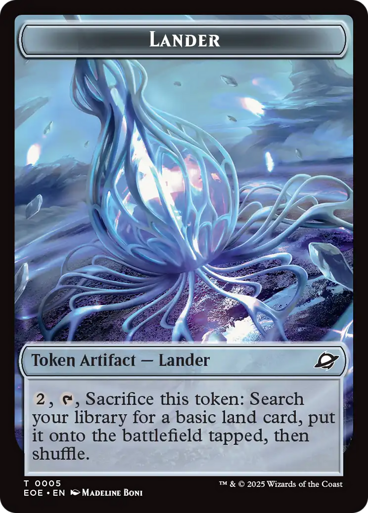 Drone // Lander (0005) Doubled-Sided Token [Edge of Eternities Tokens] | Chromatic Games
