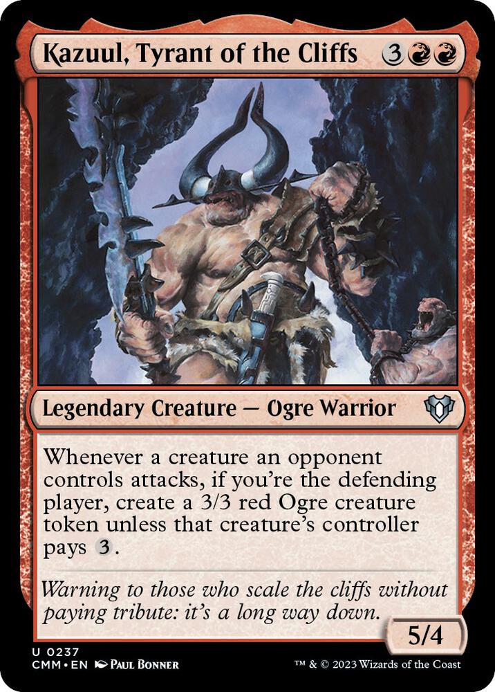 Kazuul, Tyrant of the Cliffs 237 (Commander Masters)  | Chromatic Games