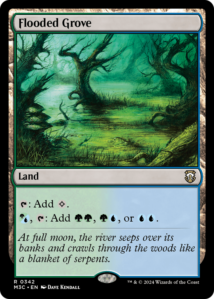 Flooded Grove (Ripple Foil) [Modern Horizons 3 Commander] | Chromatic Games