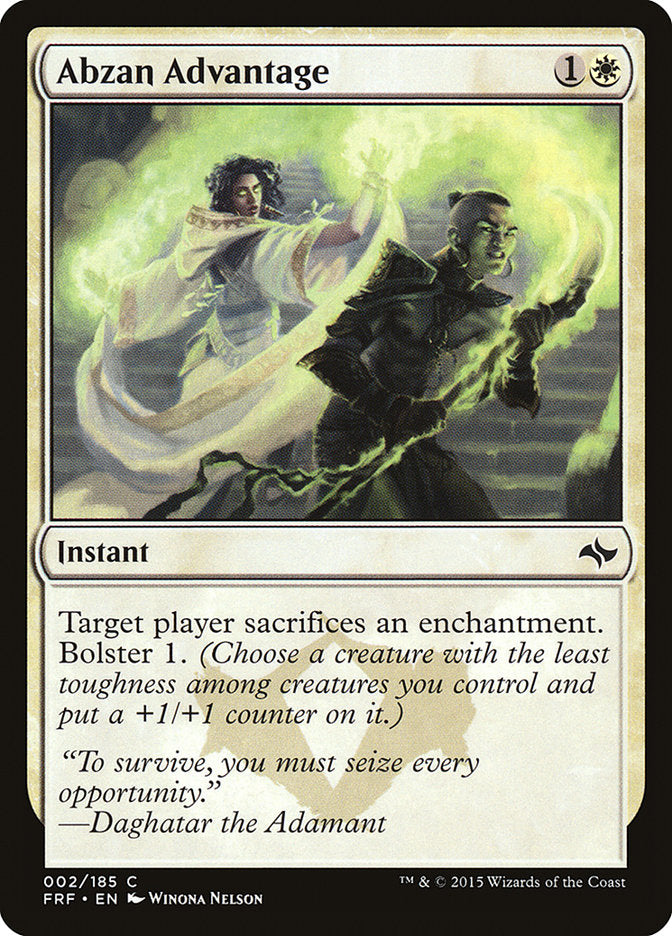 Abzan Advantage 2/185 (Fate Reforged)  | Chromatic Games