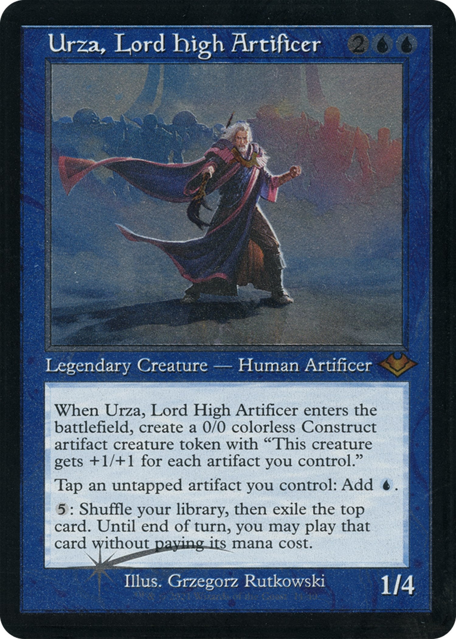 Urza, Lord High Artificer (Retro Foil Etched) [Modern Horizons] | Chromatic Games