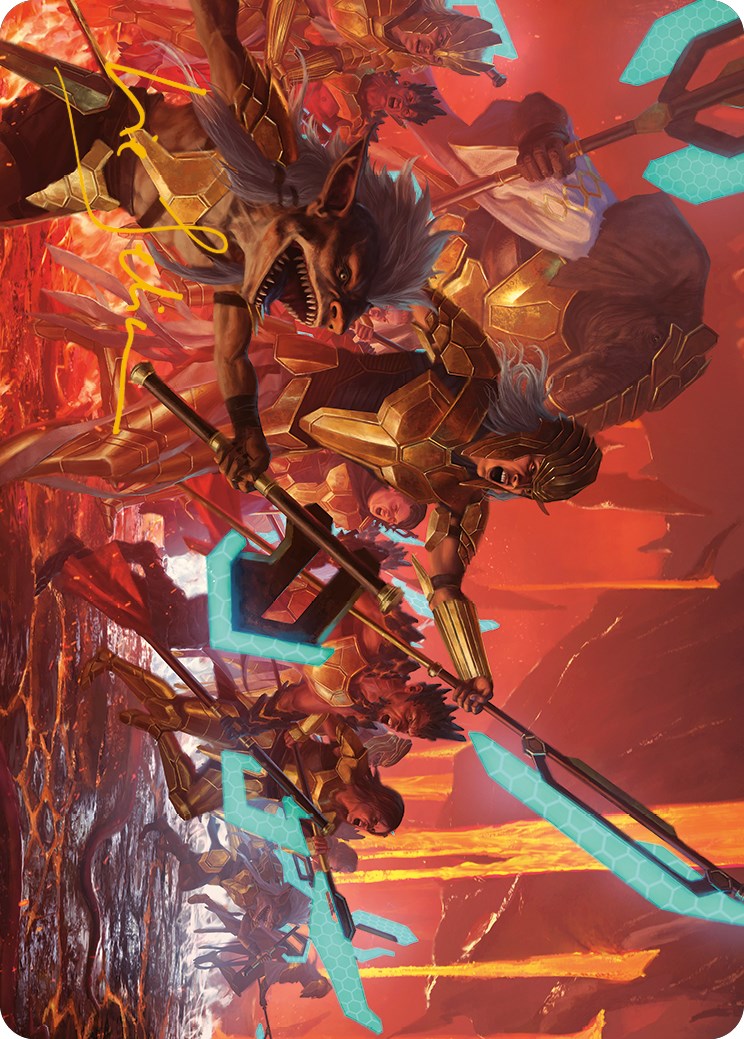 Roar of Resistance Art Card (Gold-Stamped Signature) [Phyrexia: All Will Be One Art Series] | Chromatic Games