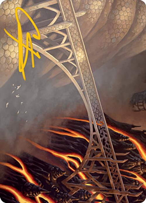 Rustvale Bridge Art Card (Gold-Stamped Signature) [Modern Horizons 2 Art Series] | Chromatic Games