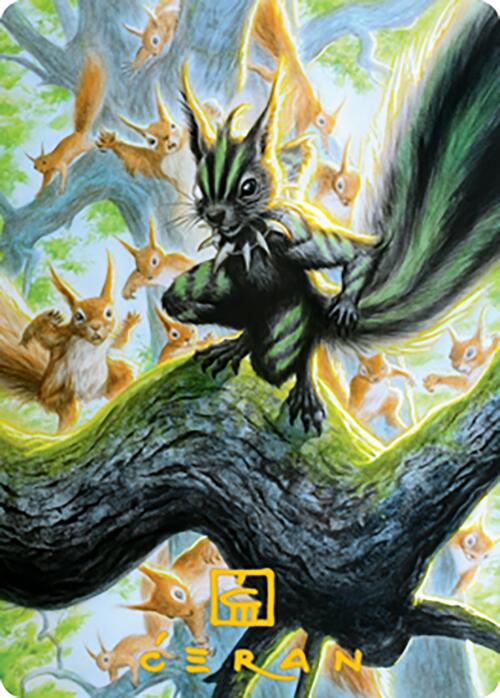 Chatterfang, Squirrel General Art Card (67) (Gold-Stamped Signature) [Modern Horizons 2 Art Series] | Chromatic Games