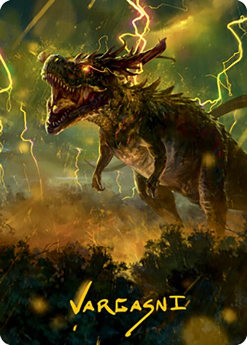 Thrasta, Tempest's Roar Art Card (42) (Gold-Stamped Signature) [Modern Horizons 2 Art Series] | Chromatic Games