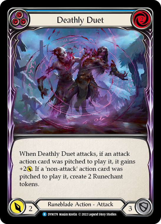 Deathly Duet (Blue) [DYN178] (Dynasty)  Rainbow Foil | Chromatic Games