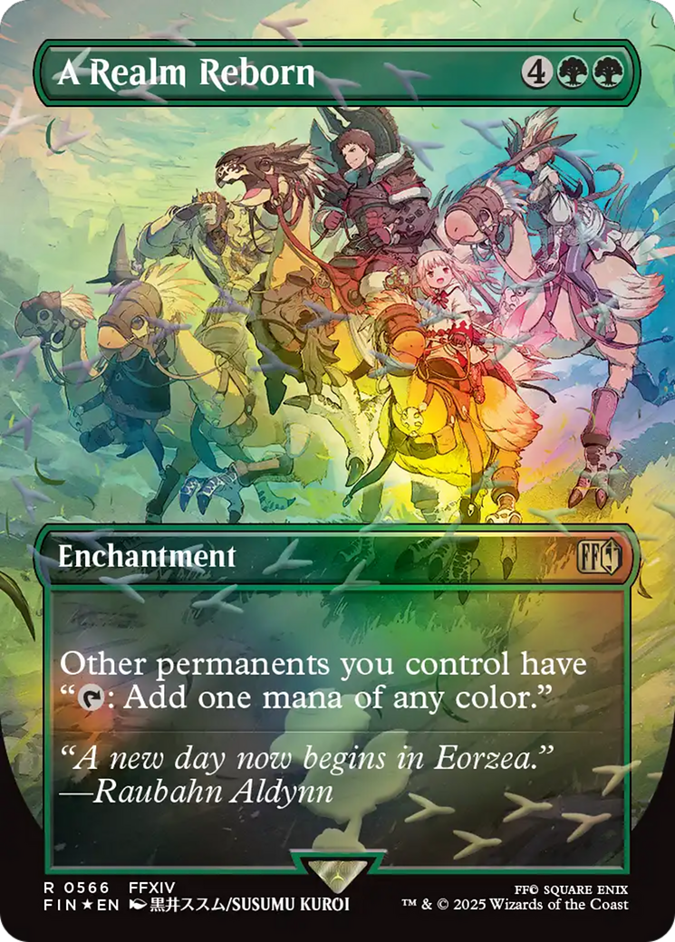 A Realm Reborn (Borderless) (Chocobo Track Foil) [FINAL FANTASY] | Chromatic Games