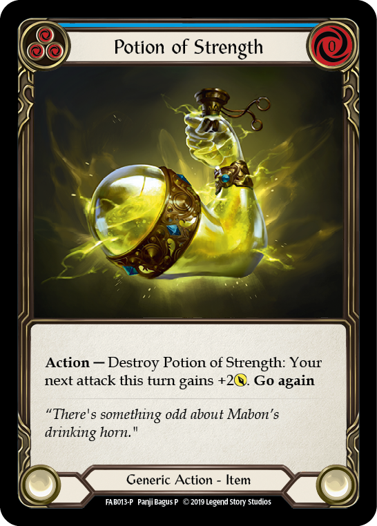 Potion of Strength [FAB013-P] (Promo)  1st Edition Cold Foil | Chromatic Games