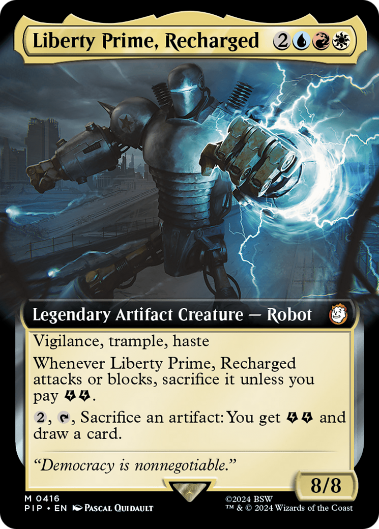 Liberty Prime, Recharged (Extended Art) [Fallout] | Chromatic Games