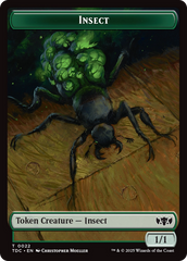 Insect (0022) // Plant Double-Sided Token [Tarkir: Dragonstorm Commander Tokens] | Chromatic Games