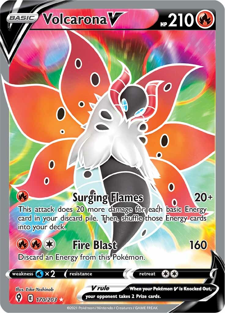 Volcarona V (170/203) [Sword & Shield: Evolving Skies] | Chromatic Games