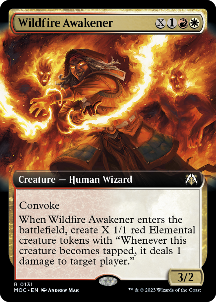 Wildfire Awakener (Extended Art) [March of the Machine Commander] | Chromatic Games