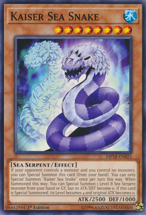 Kaiser Sea Snake [MP18-EN025] Common | Chromatic Games