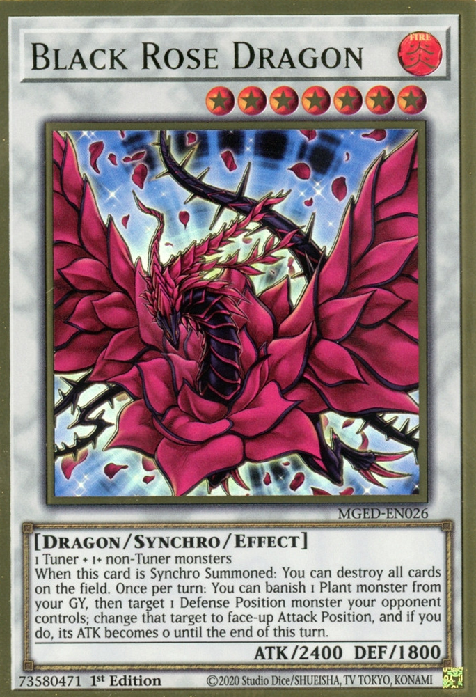 Black Rose Dragon [MGED-EN026] Gold Rare | Chromatic Games