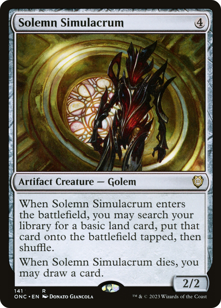 Solemn Simulacrum [Phyrexia: All Will Be One Commander] | Chromatic Games